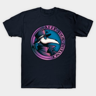 Keep Your Distance – Plague Doctor (Blue) T-Shirt